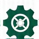 Gear and blueprint icon for engineering