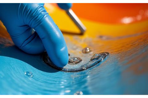 Close-up of safety equipment check on a water slide